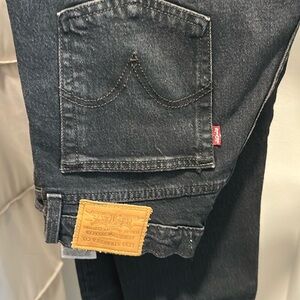Levi’s straight leg wedgie black jeans.